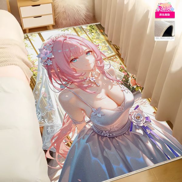 【海外代購】阿喵畫社 婚紗 花海愛莉希雅 8k氛圍感高清裝飾畫 午睡毛毯 床頭地墊 