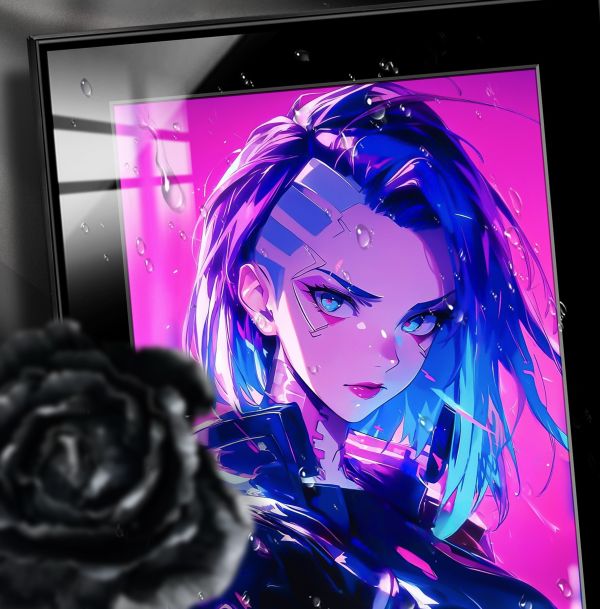 【海外代購】阿喵畫社 賽博龐克 露西 展館級8k超清精裱畫 
