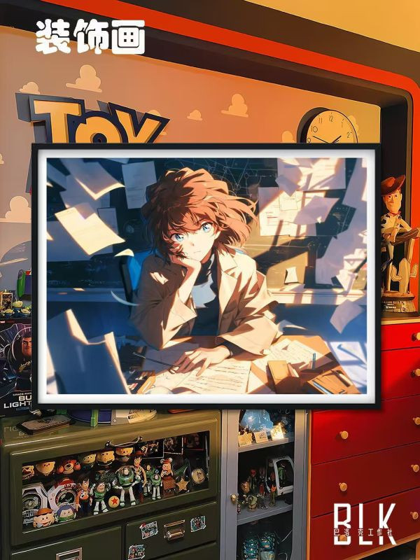 【海外代購】巴洛克 灰原哀名偵探柯南宮野志保雪莉裝飾畫/冰箱貼 