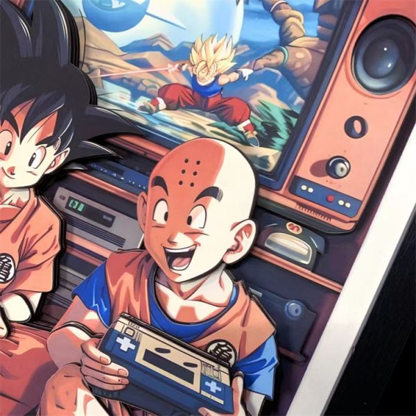 【海外代購】萌萌匠 七龍珠悟空小林鳥山明手辦牆立體裝飾畫 