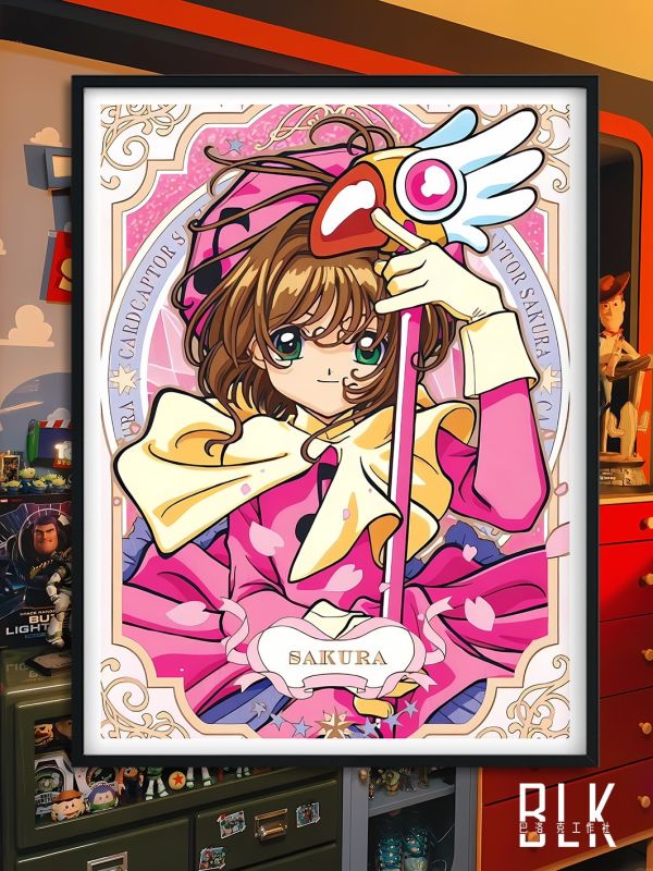【海外代購】巴洛克 百變小櫻 壓克力動漫藝術裝飾畫/冰箱貼 