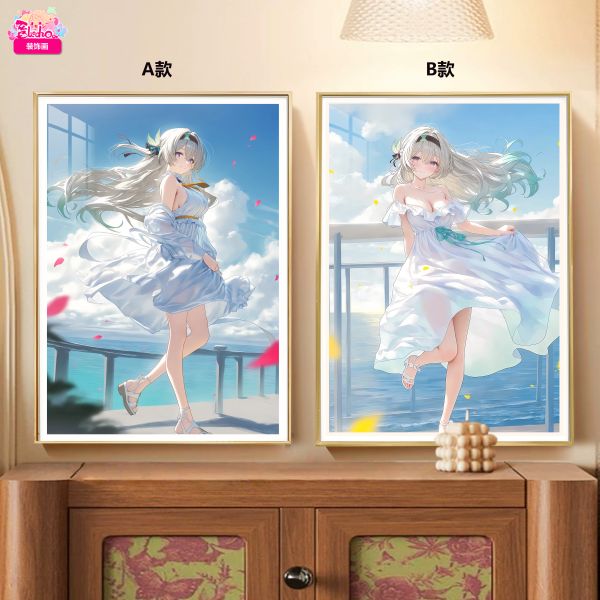 【海外代購】阿喵畫社 起風了 流螢 8k雙聯組合高清裝飾畫 午睡毛毯 書桌掛毯 滑鼠墊 