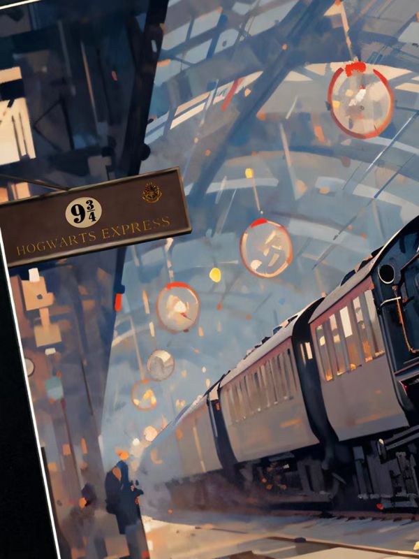 【海外代購】星空 九又四分之三月台 裝飾畫 