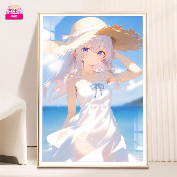 【海外代購】阿喵畫社 魔女之旅 海風吹吹 伊蕾娜 超清裝飾畫 