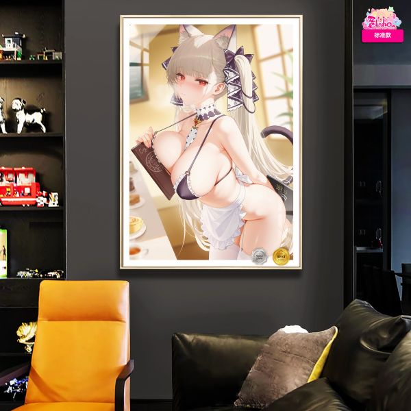 【海外代購】阿喵畫社 女僕 可畏 8k超大高清裝飾畫 午睡毛毯 