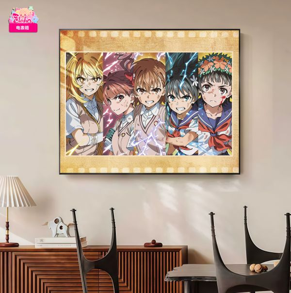 【海外代購】阿喵畫社 超電磁砲學院電錶箱 8k功能電錶箱裝飾畫 