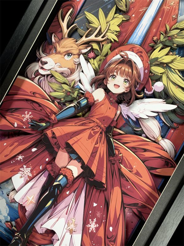 【海外代購】萌萌匠 魔卡少女櫻百變聖誕節小櫻 3D立體畫 