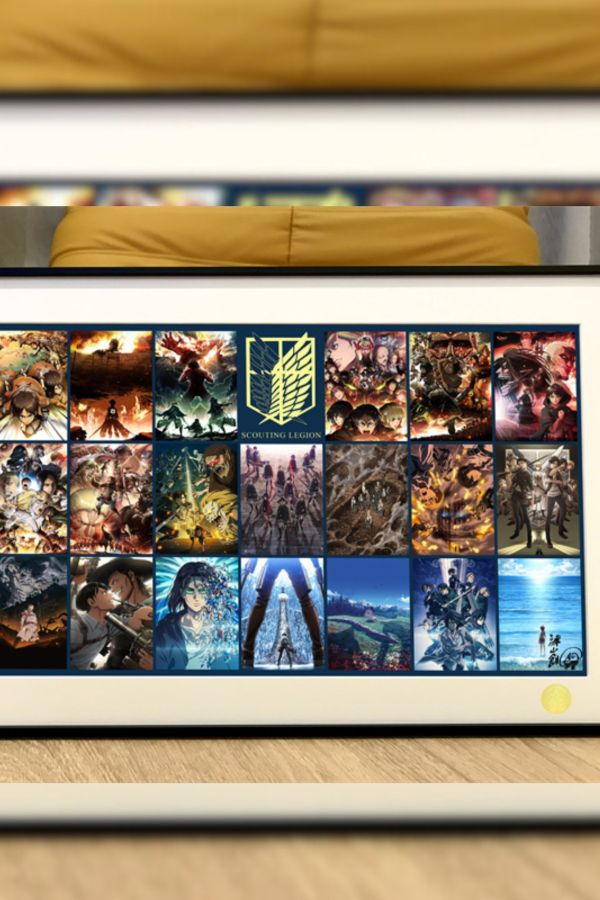 【海外代購】星空 進擊的巨人最終季 三笠艾倫兵長裝飾畫 