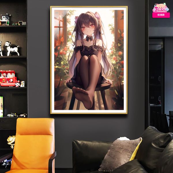 【海外代購】阿喵畫社 黑絲 胡桃 8k超大超清裝飾畫 