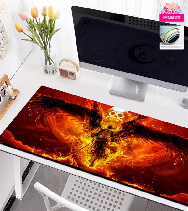 【海外代購】阿喵畫社 浴火 不死意志 索隆 8k超大橫款高清裝飾畫 滑鼠墊 