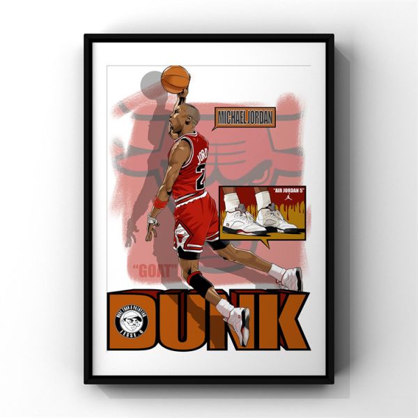 【海外代購】【51*38CM】 星空 喬丹空中漫步 潮流藝術版畫01 