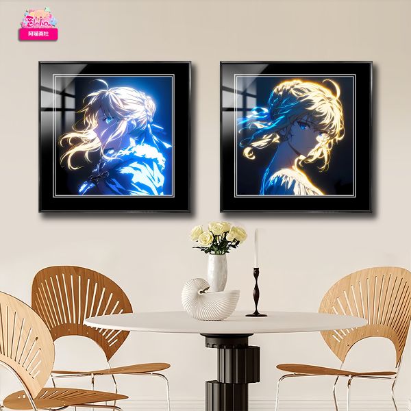 【海外代購】阿喵畫社 牆面《Fate》月光 吾王saber 8k高清組合裝飾畫 