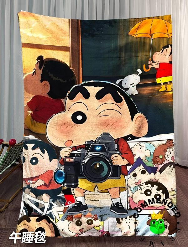 【海外代購】皇呱《小新の感人時刻》蠟筆小新記錄感人時刻裝飾畫 午睡毯 地毯 