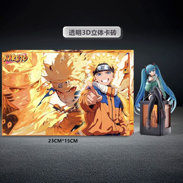 【海外代購】阿喵畫社 旋渦鳴人 1.9cm厚大號雙層透明收藏裝飾磚 