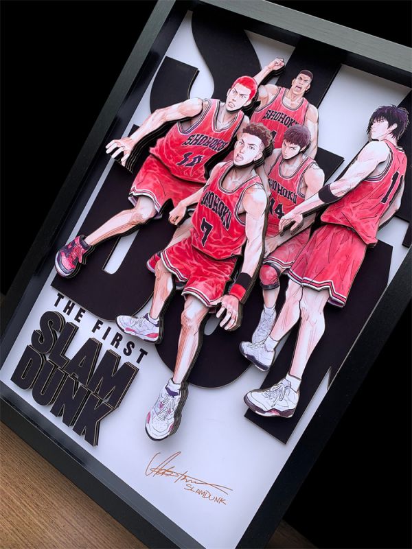 【海外代購】【40*60CM】神秘畫廊 灌籃高手2022大電影3D紙藝立體畫01 