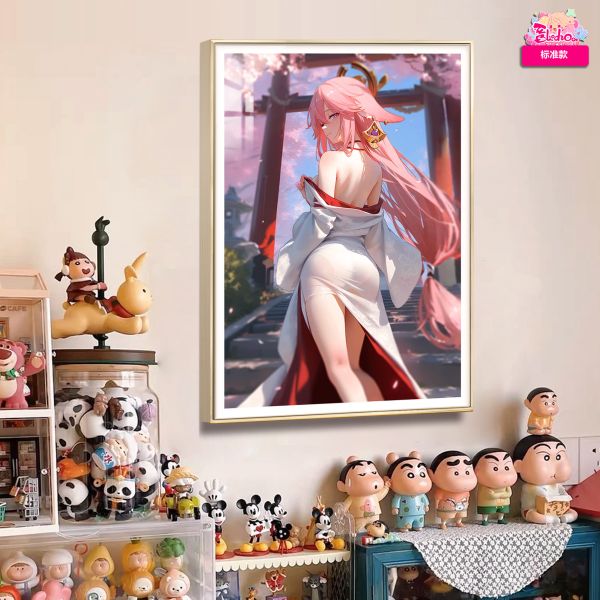 【海外代購】阿喵畫社 櫻花季 八重神子 8k超大超清裝飾畫 