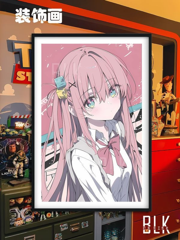 【海外代購】巴洛克 波奇醬孤獨搖滾後藤一里後藤獨裝飾畫/冰箱貼 