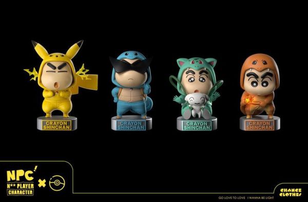 【海外代購】NPC 蠟筆小新 第二彈 小新 變裝 妙蛙種子 小火龍 傑尼龜 