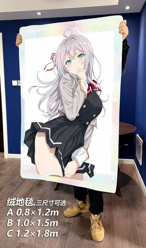 【海外代購】千鳥社 俄語遮羞的鄰座艾莉同學 午睡毯 地毯 裝飾畫 