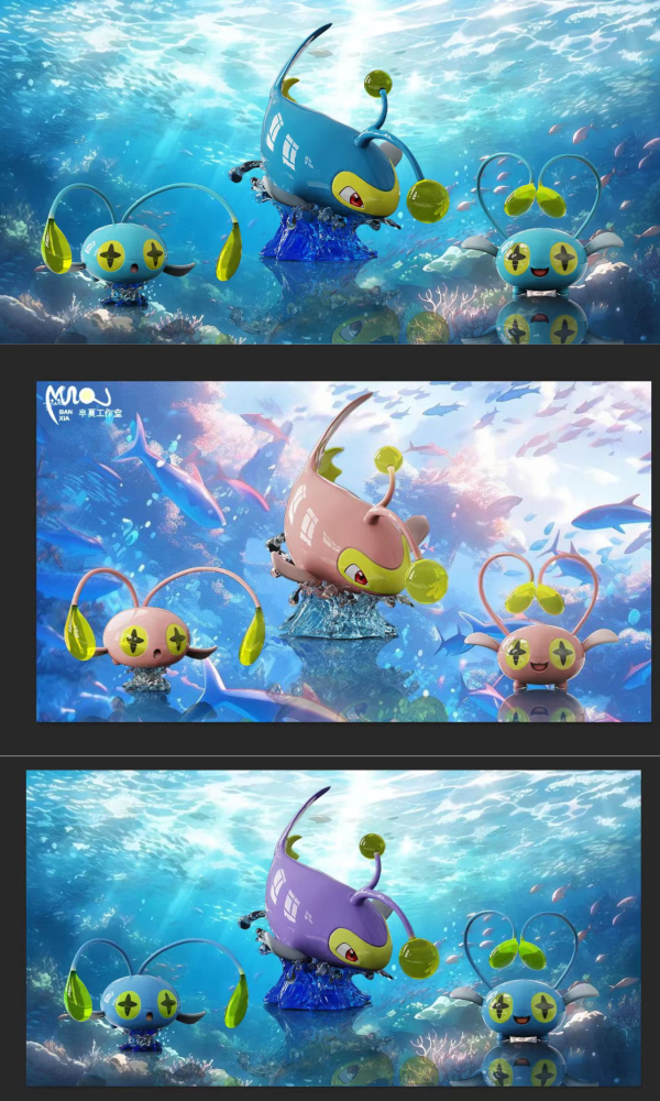 【預定】半夏 燈籠魚進化組(光油塗裝，燈籠透色) 