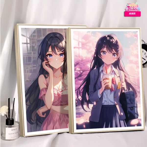 【海外代購】阿喵畫社 櫻花季 櫻島麻衣 8k超大超清裝飾畫 滑鼠墊 地墊 