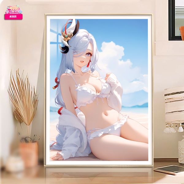 【海外代購】阿喵畫社 海風吹吹 申鶴 超清8k裝飾畫 