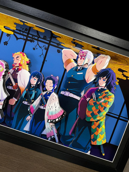 【預定】神秘畫廊 鬼滅之刃九柱3D紙藝立體畫 