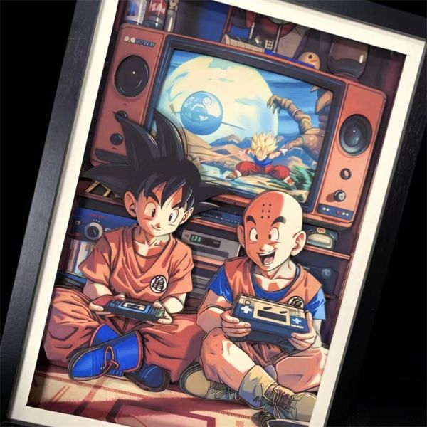 【海外代購】萌萌匠 七龍珠悟空小林鳥山明手辦牆立體裝飾畫 