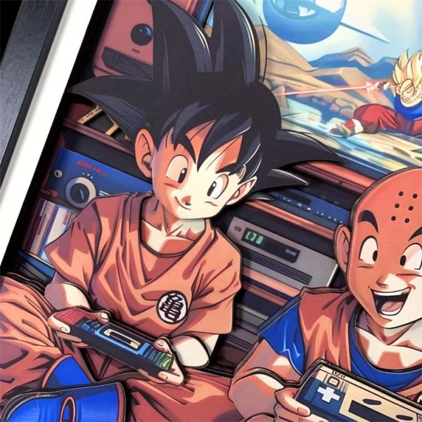 【海外代購】萌萌匠 七龍珠悟空小林鳥山明手辦牆立體裝飾畫 