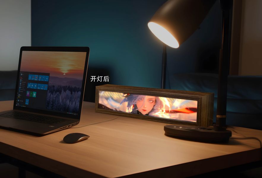 【海外代購】萌萌匠 原神週邊申鶴導燈光裝飾畫二次元週邊掛畫 