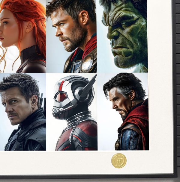 【海外代購】H2 《復仇者聯盟》漫威蜘蛛人鋼鐵人美隊雷神浩克奇異博士黑豹裝飾畫 