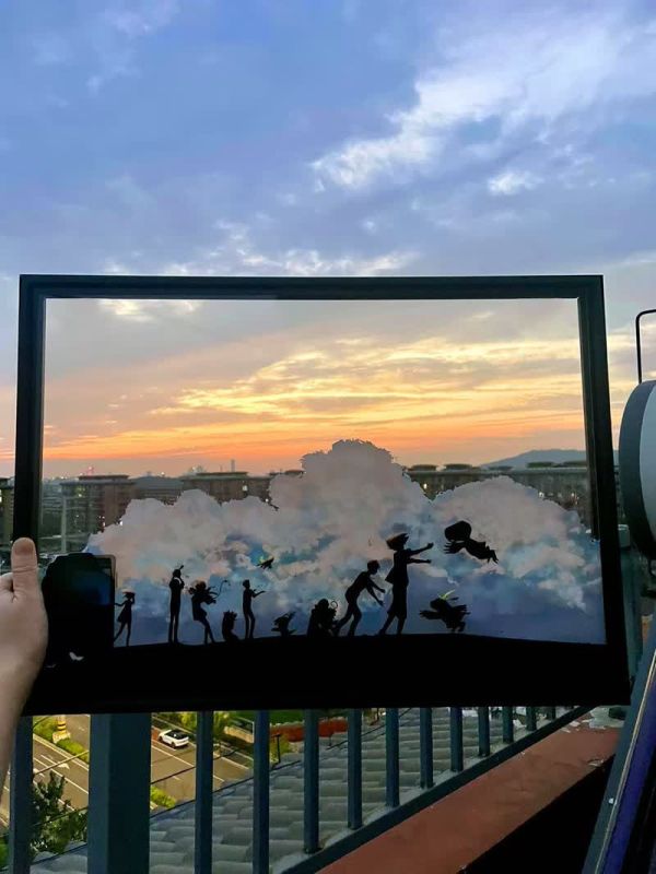 【海外代購】千鳥社 數碼寶貝剪影透明畫八神太一亞古獸裝飾畫 