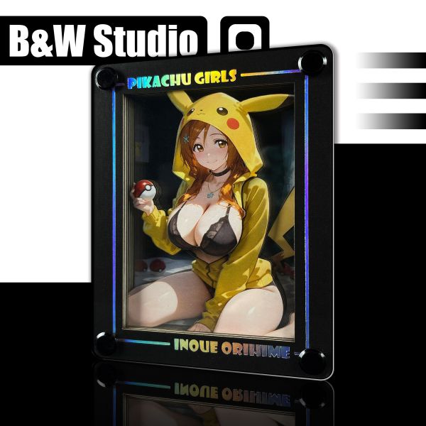 【海外代購】黑白畫映 B&W 皮卡丘女孩系列桌面裝飾卡磚 第一彈 喜多川海夢 第二彈 井上織姬 