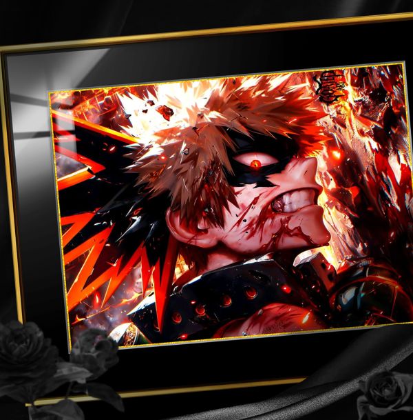 【海外代購】阿喵畫社 我的英雄學院 爆豪 展館級8k超清精裱畫 滑鼠墊 床頭地墊 