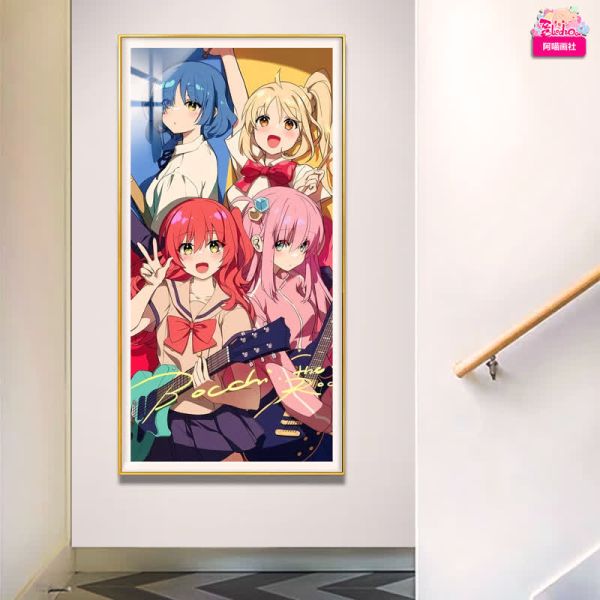 【海外代購】阿喵畫社 完美演出 孤獨搖滾三宮格 高清裝飾畫 