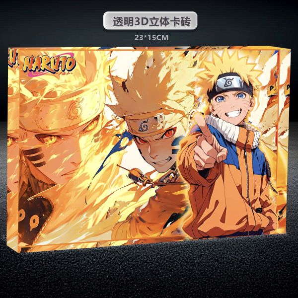 【海外代購】阿喵畫社 旋渦鳴人 1.9cm厚大號雙層透明收藏裝飾磚 