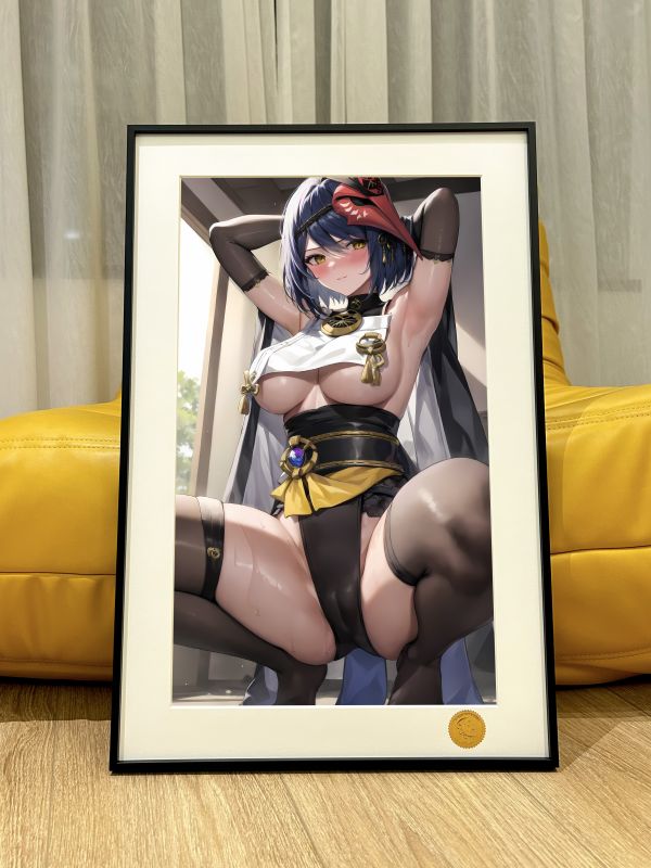【海外代購】星空 九條裟羅 原神 Kujo Sara黑羽鳴鏑 裝飾畫 