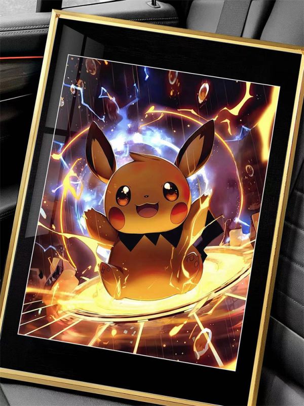 【海外代購】千鳥社 皮卡丘進化 雷丘 皮丘 裝飾畫 01 