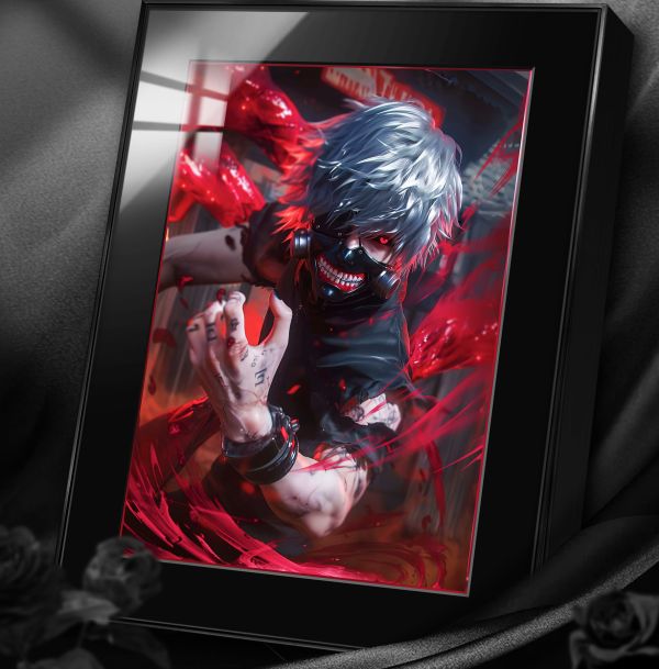 【海外代購】阿喵畫社 赫子形態 金木研 展館級8k超清精裱畫 