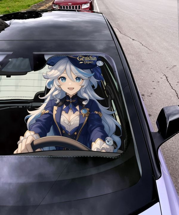 【海外代購】千鳥社 《汽車前擋遮陽-芙寧娜和胡桃》原神 