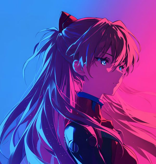 【海外代購】H2 《藍粉明日香》EVA新世紀福音戰士明日香二號機裝飾畫 