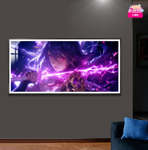 【海外代購】阿喵畫社 絕息 雷電將軍 大橫款超清裝飾畫 