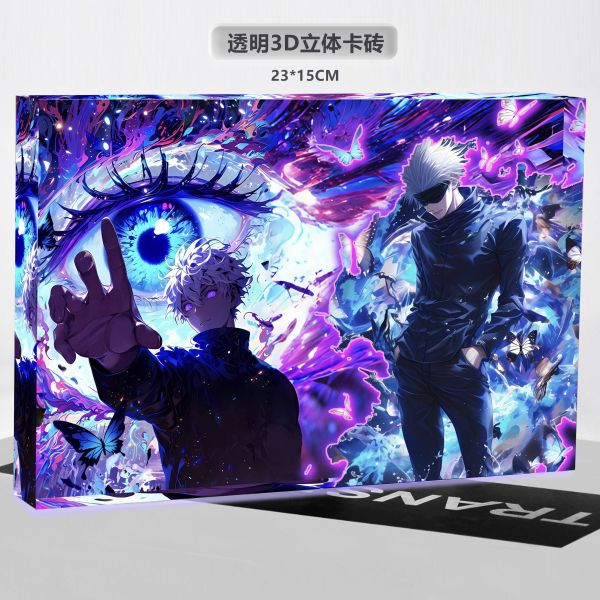 【海外代購】阿喵畫社 術式反轉 五條悟 1.9cm厚大號雙面透明收藏裝飾磚 