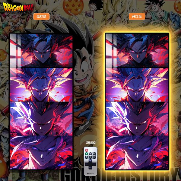 【海外代購】阿喵畫社 七龍珠 床頭超長燈帶畫 