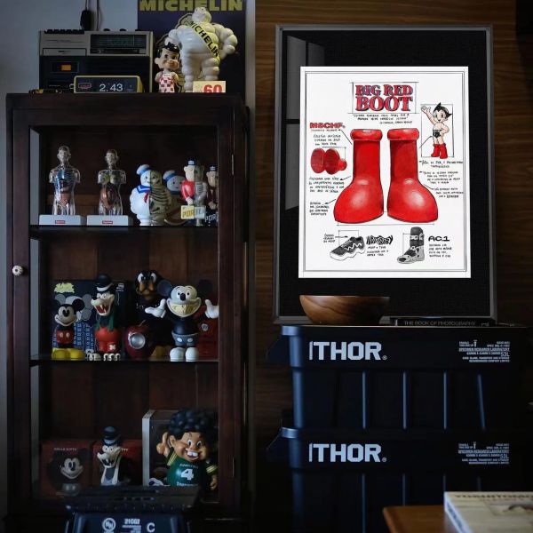 【海外代購】千鳥社 阿童木大紅靴Astroboy鞋子復古潮流裝飾畫 