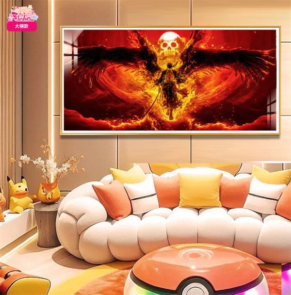 【海外代購】阿喵畫社 浴火 不死意志 索隆 8k超大橫款高清裝飾畫 滑鼠墊 