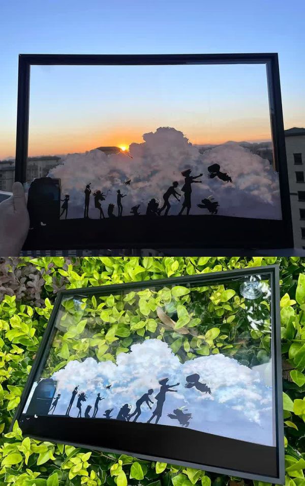 【海外代購】千鳥社 數碼寶貝剪影透明畫八神太一亞古獸裝飾畫 