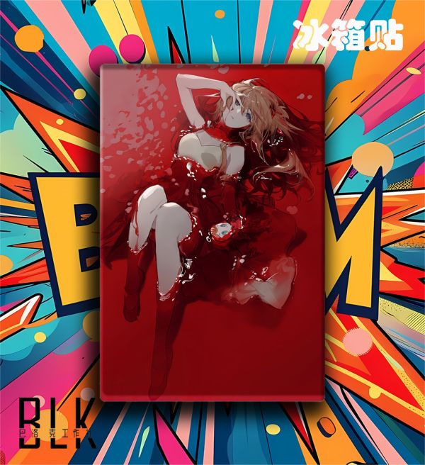 【海外代購】巴洛克 悲泣明日香EVA新世紀福音戰士初號機動漫裝飾/冰箱貼 