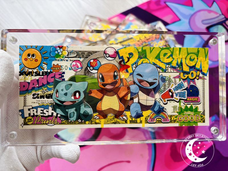 【海外代購】星空 《寶可夢禦三家系列美金磚》寶可夢小火龍傑尼龜妙蛙種子 