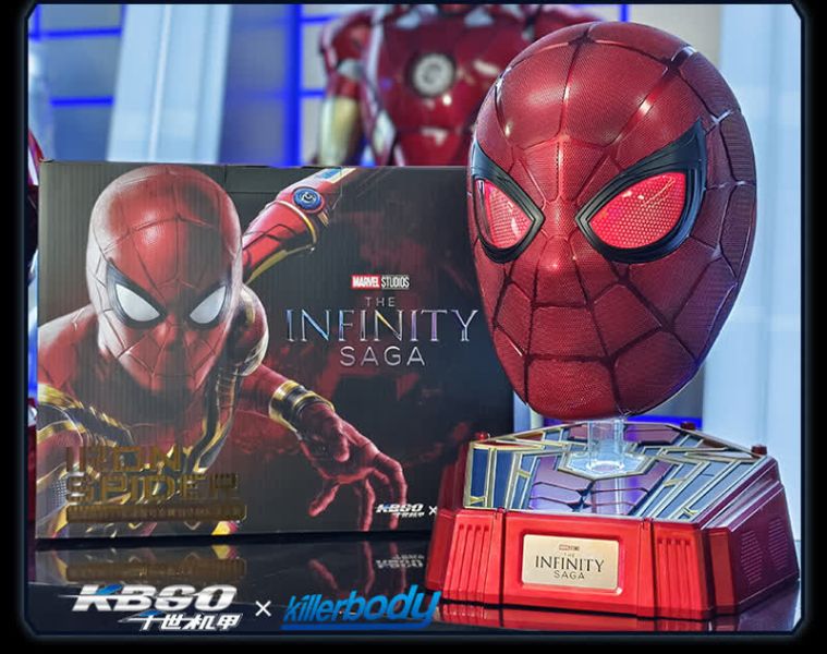 【海外代購】AND Killerbody 千世機甲 迪士尼 漫威 1:1收藏級穿戴 鋼鐵蜘蛛人頭盔 